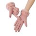 Cashmere gloves winter and autumn plus velvet thickened to keep warm version cute driving touch screen cashmere gloves to keep warm_maomaolike.com