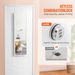 VEVOR Mirror Jewelry Cabinet 47.05in Lockable Wall Or Door Mounted Armoire White_maomaolike.com