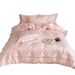 New Chinese Style Four-Piece Set Red Bed Sheet Butterfly Embroidery Cover Celebration Wedding Room Double Happiness Quilt Bedding_maomaolike.com