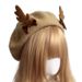 Hot Sale Christmas Antler Wool Painter Sweet Breathable Hat for Girl Lady Female_maomaolike.com