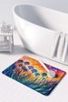 Agapanthus In Color Memory Foam Kitchen Mat Machine Washable Anti-Fatigue Mat Cushion Comfort Bath Mat Or Kitchen Rug_maomaolike.com