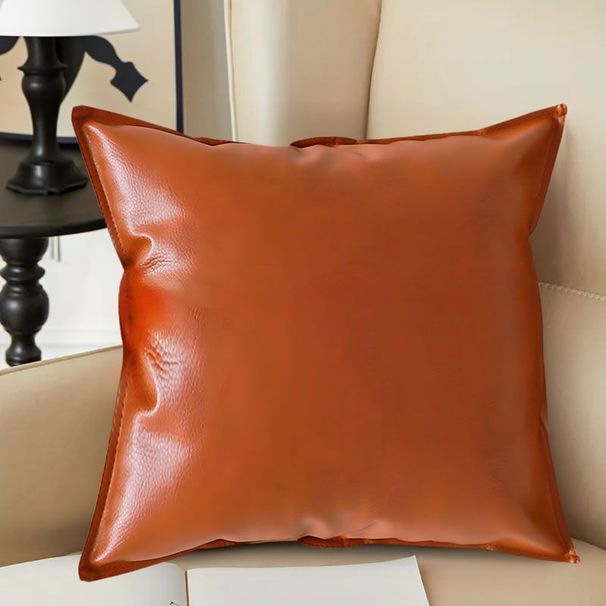 SOGA 45cm Light Luxury Urban Simulated Leather Wide Edge Throw Pillow_maomaolike.com