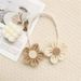 Creative Flower Tiebacks Light Luxury Pastoral Style Rope Sheer Adjustable Curtain Tie Decoration Hanging_maomaolike.com