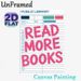 Read More Books Themed Painting Poster, Vibrant Pink Hand-drawn Typography On Library Checklist-style Poster, Motivational Reading Decor Ideal For_maomaolike.com