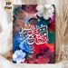 Islamic Calligraphy Painting Poster, Vibrant Floral Mixed-media Style Poster, Cultural Artistic Decor Ideal For Home, Prayer Space And Living Room_maomaolike.com