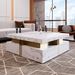 Modern Square Storage Coffee Table With 4 Drawers_maomaolike.com