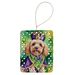 Cockapoo King Of Mardi Gras Porcelain Ornament Christmas Tree Hanging Decorations For Home Christmas Holiday, Rectangle, Gift, Multicolor_maomaolike.com