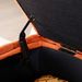 Oval Storage Bench With Gold Legs,Velvet Fabric ,Woven,Upholstered Ottoman Storage Benches For Bedroom End Of Bed,Sherpa Fabric Bench For Living Room,Dining Room,Entryway,Bed Side,Orange,5 Colors_maomaolike.com