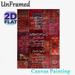Islamic Calligraphy Painting Poster, Rich Red-toned Ornate Traditional Patterned Poster, Cultural Artistic Wall Decor Ideal For Living Room, Study_maomaolike.com