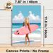 Surfer Girl Beach Painting Poster, Vibrant Artistic Coastal Scene Poster, Fresh Summery Vibe Ideal For Bedroom, Living Room & Beach House_maomaolike.com