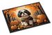 Shih Tzu Fall Doormat Front Door Mat Indoor Outdoor Rugs For Entryway, Non Slip Washable Low Pile, 24H X 36W_maomaolike.com