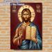 Jesus Christ Orthodox Icon Painting Poster, Traditional Gilded Religious Iconographic Style Poster, Reverent Spiritual Decor Suitable For Home, Chapel_maomaolike.com