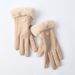 Warm gloves autumn and winter plus velvet thickened hair mouth outdoor cycling driving sports touch screen simple de velvet gloves women_maomaolike.com