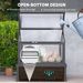Raised Garden Flower Bed Kit With Greenhouse, Wooden Cold Frame Planter, 35.5" X 31.5" X 36", Gray_maomaolike.com