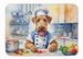 Airedale Terrier The Chef Memory Foam Kitchen Mat Machine Washable Anti-Fatigue Mat Cushion Comfort Bath Mat Or Kitchen Rug_maomaolike.com
