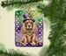 Cocker Spaniel King Of Mardi Gras Porcelain Ornament Christmas Tree Hanging Decorations For Home Christmas Holiday, Rectangle, Gift, Multicolor_maomaolike.com
