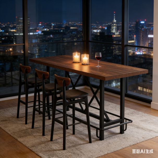 Bar Table, Farmhouse Pub Bar Counter Height Table(without Footrest)_maomaolike.com