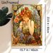 Art Nouveau Floral Maiden Painting Poster, Vibrant Stained-Glass Style Poster, Graceful Maiden Surrounded By Vivid Blooms, Elegant Decorative Artwork_maomaolike.com