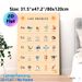 Spanish Vowels Learning Painting Poster, Adorable Cartoon Graphic Poster, Aids In Mastering Basic Spanish Vowels, Ideal For Language Study Spaces_maomaolike.com