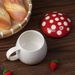 Red Mushroom Cup With Lid Mug Ceramic Creative Coffee Cup Drinking Water Ceramic Tea Cup Kitchen Supplies, Tableware Accessories_maomaolike.com