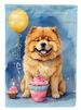 Chow Chow Happy Birthday House Flag Large Porch Sleeve Pole Decorative Outside Yard Banner Artwork Wall Hanging, Polyester, House Size, Multicolor_maomaolike.com