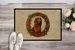 Irish Setter Christmas Flowers Doormat Front Door Mat Indoor Outdoor Rugs For Entryway, Non Slip Washable Low Pile, 24H X 36W_maomaolike.com