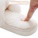 Evshine Women Fuzzy Fashion Cross Band Memory Foam House Slippers Indoor Outdoor Open Toe Plush Slides Casual Flat Shoe_maomaolike.com