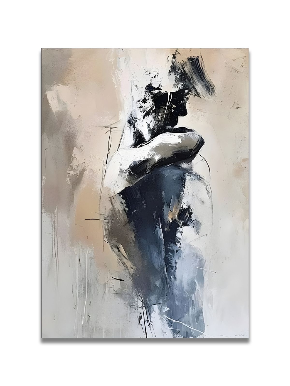 Emotional Oil Paintings In Abstract Style, Wabi-sabi Aesthetic, Artistic Ambience, Light Luxury Home Interiors,_maomaolike.com