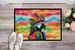 Hippie Animal Parrot Doormat Front Door Mat Indoor Outdoor Rugs For Entryway, Non Slip Washable Low Pile, 24H X 36W_maomaolike.com