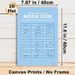 International Morse Code Painting Poster, Clear Light-blue Reference Chart Poster, Educational Reference For Learning Morse Code, Suitable For Home_maomaolike.com