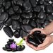 18 Lbs/8kg Black/white Pebbles For Landscaping, 1.8-2.6 Inch River Stones For Aquariums, High Polished Natural Decorative Stones For Vase Filling Fish Tanks, Horticultural River Stones For Aquariums_maomaolike.com