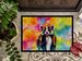 Hippie Animal Skunk Doormat Front Door Mat Indoor Outdoor Rugs For Entryway, Non Slip Washable Low Pile, 24H X 36W_maomaolike.com