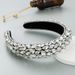 PDMCS Headband Women's European and American Rhinestone Gemstone Headpiece Sponge Wide Edge Handmade Headband Baroque Hair Accessory_maomaolike.com