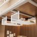 Expandable Under Cabinet Hanging Basket Dormitory Kitchen Rack Organizer Shelf Wardrobe Wall-mounted No-drill Storage_maomaolike.com