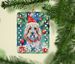 Petit Basset Griffon Vendeen Christmas Porcelain Ornament Christmas Tree Hanging Decorations For Home Christmas Holiday, Rectangle, Gift, Multicolor_maomaolike.com