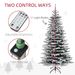 7.5ft Snow Flocked Artificial Christmas Tree, Pre-Lit Christmas Tree With 500 LED Lights And 1264 Branch Tips, Green_maomaolike.com