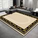 Living Room Rug Large Size Gorgeous Gold Frame Design Bedroom Rug Plush Thickened Machine Washable Thickened Underlay Interior Decorative Rug_maomaolike.com