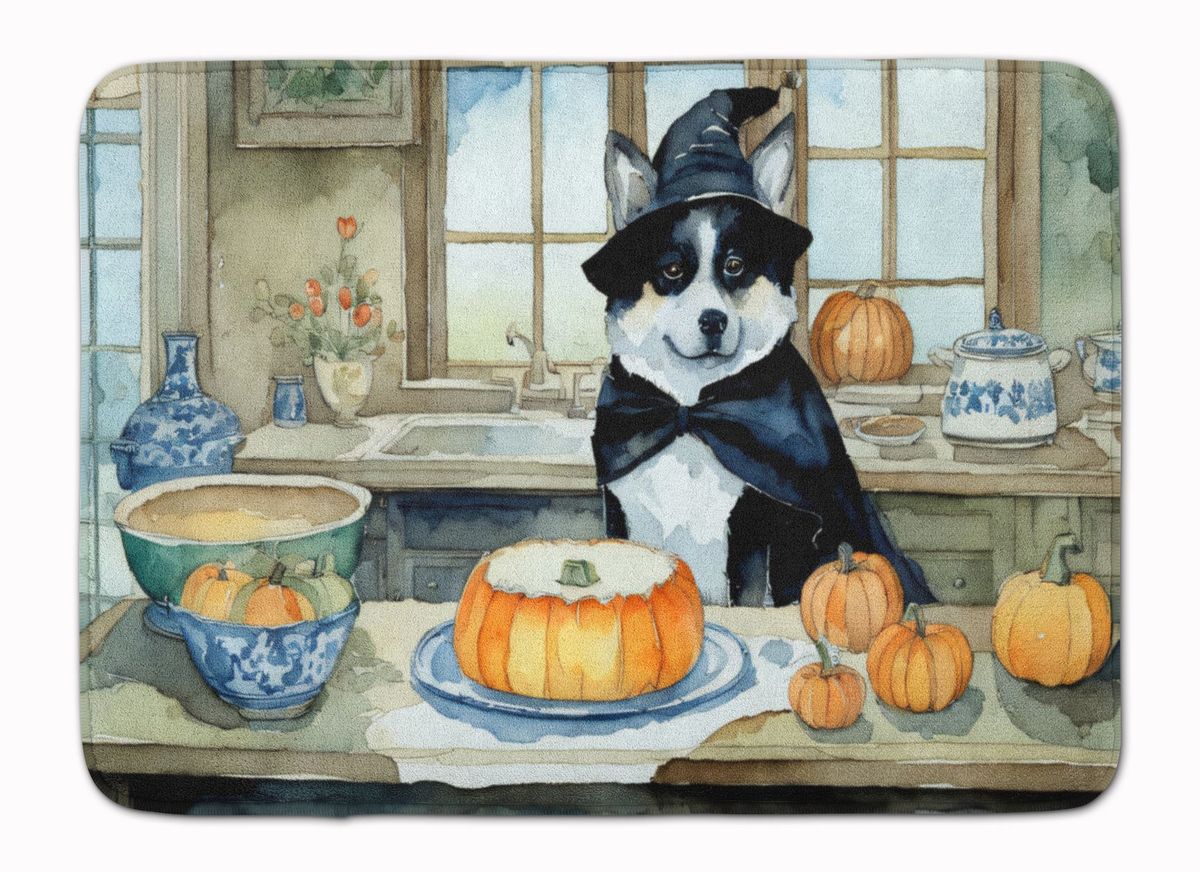 Akita Fall Kitchen Pumpkins Memory Foam Kitchen Mat Machine Washable Anti-Fatigue Mat Cushion Comfort Bath Mat Or Kitchen Rug_maomaolike.com
