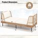 Patio Wicker Daybed Outdoor Boho Rattan Loveseat Sofa Stretch Out Or Sit Together With Seat And Back Cushions Supports Up To 800 Lbs_maomaolike.com
