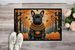 Black French Bulldog Fall Doormat Front Door Mat Indoor Outdoor Rugs For Entryway, Non Slip Washable Low Pile, 24H X 36W_maomaolike.com