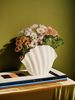 1pc White Ceramic Shell Shape Is Suitable For Mediterranean Style Design Scene Ornaments Flower Arrangement Vase_maomaolike.com