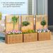Wooden Raised Garden Bed With Privacy Screen Waterproof Teak Oil Finish For Outdoor Spaces, Yards, Porches, Gardens, Balconies, Etc_maomaolike.com