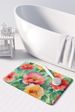 Georgia Cherokee Rose In Watercolor Memory Foam Kitchen Mat Machine Washable Anti-Fatigue Mat Cushion Comfort Bath Mat Or Kitchen Rug_maomaolike.com