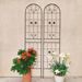 4 Pack Metal Garden Trellis 86.7" X 19.7" Rustproof Trellis For Climbing Plants Outdoor Flower Support Black_maomaolike.com