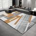 Living Room Rug Large Size Gorgeous Gold Frame Design Bedroom Rug Plush Thickened Machine Washable Thickened Underlay Interior Decorative Rug_maomaolike.com