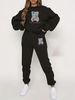 Women's Clothing Fashion Casual Digital Printed Flower Pants Suit Two Piece Suit_maomaolike.com