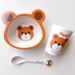 Bamboo Fiber Children's Kindergarten Baby Eating Complementary Food Divided Cartoon Creative Tableware Commercial Use_maomaolike.com