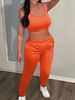 Women's Clothing fashion sleeveless vest slim hip suit tube top backless casual two piece suit_maomaolike.com