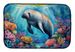 Manatee And Coral Reefs Dish Drying Mat Absorbent Dish Drying Mat Pad For Kitchen Counter Dish Drainer Mat For Countertop, 14 X 21", Multicolor_maomaolike.com