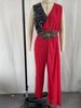 Women's Clothing Long Sleeve Lace Lace Waisted Two piece Jumpsuit_maomaolike.com